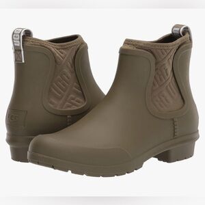 UGG Chevonne Waterproof Rain Boots Size 9 Olive Green